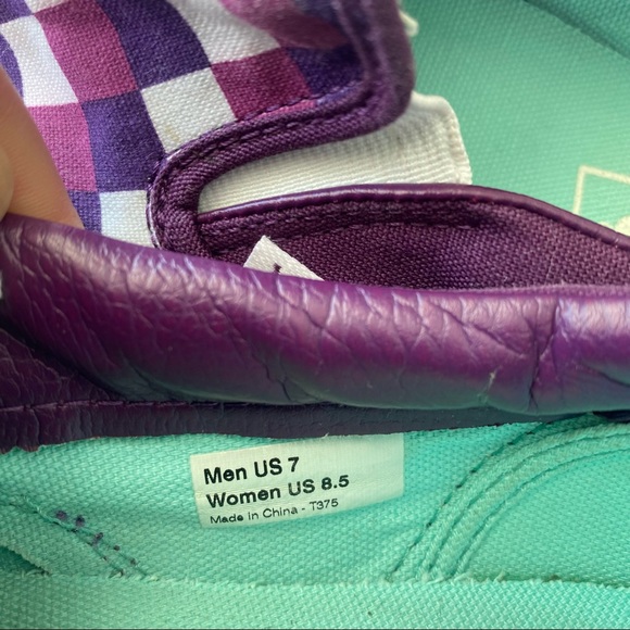 Purple Checkered Vans - Picture 5 of 5